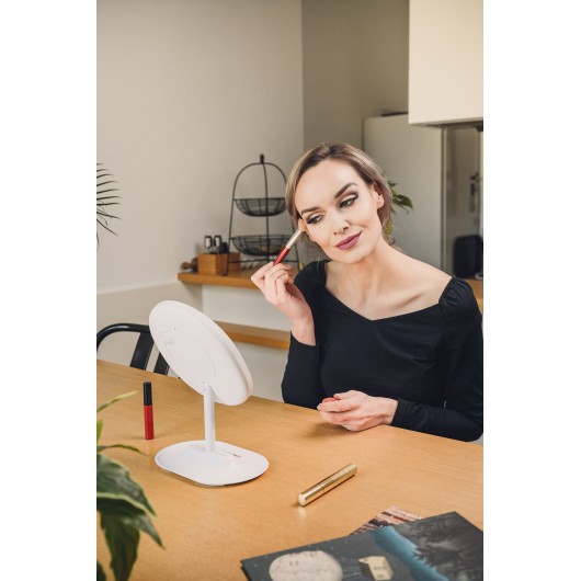 Lusterko do makijażu Humanas HS-ML03 z podświetleniem LED - białe