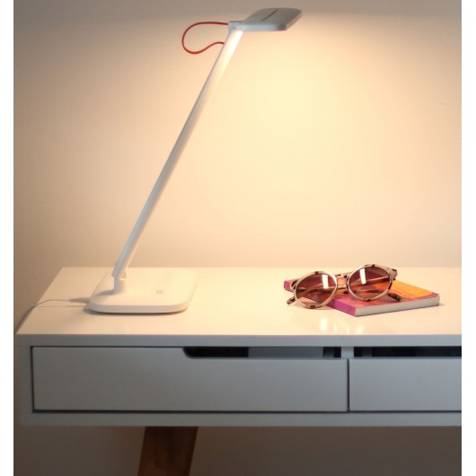 Lampka biurkowa LED Newell Sundesk NH003 z wyjściem USB - biała