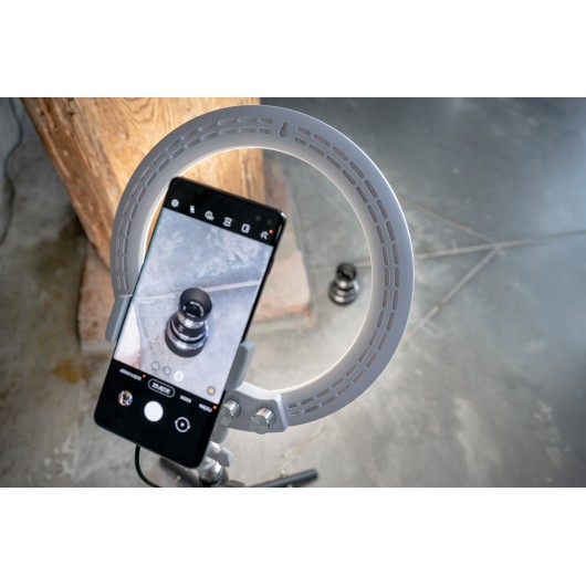 Lampa pierścieniowa LED Newell RL-10A Arctic White + statyw