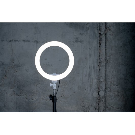 Lampa pierścieniowa LED Newell RL-10A Arctic White + statyw