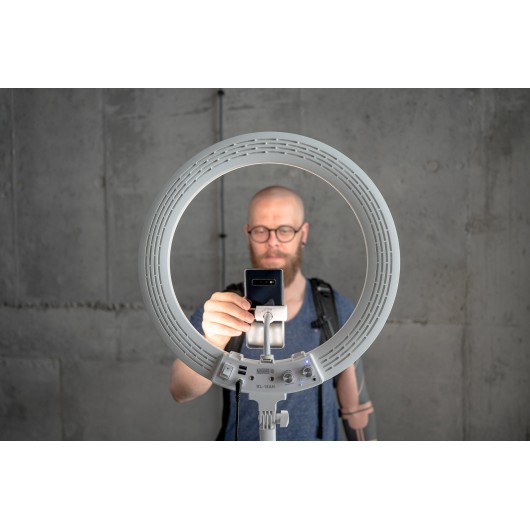 Lampa pierścieniowa LED Newell RL-18A - WB (3200 K - 5500 K) - Arctic White