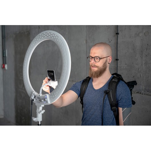 Lampa pierścieniowa LED Newell RL-18A - WB (3200 K - 5500 K) - Arctic White