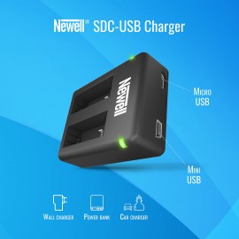 Ładowarka dwukanałowa Newell SDC-USB do akumulatorów AABAT-001 2