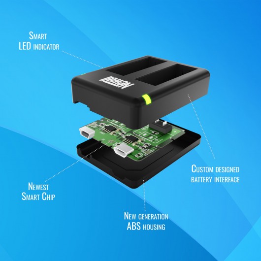 Ładowarka dwukanałowa Newell SDC-USB do akumulatorów AHDBT-901