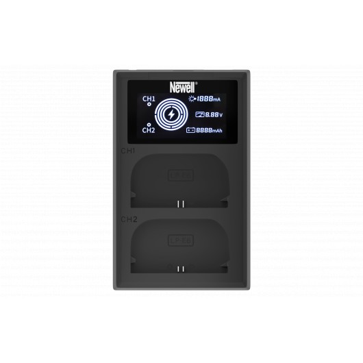 Ładowarka dwukanałowa Newell FDL-USB-C do akumulatorów LP-E6