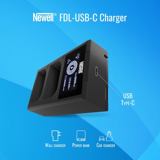 Ładowarka dwukanałowa Newell FDL-USB-C do akumulatorów NP-W126
