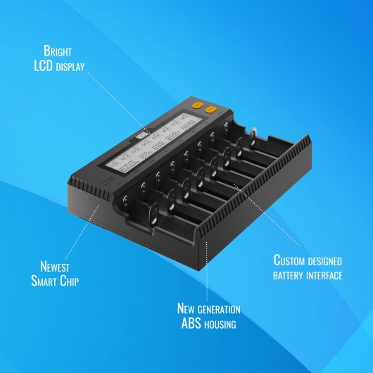 Ładowarka Newell Smart C8 do akumulatorów NiMH/Li-Ion