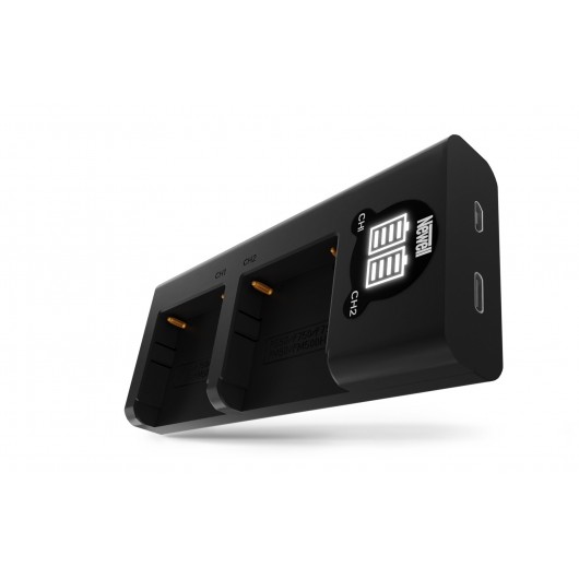 Ładowarka dwukanałowa Newell DL-USB-C do akumulatorów NP-F550/770/970