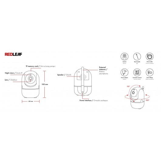 Kamera WiFi do monitoringu domu Redleaf IP Home Cam 100