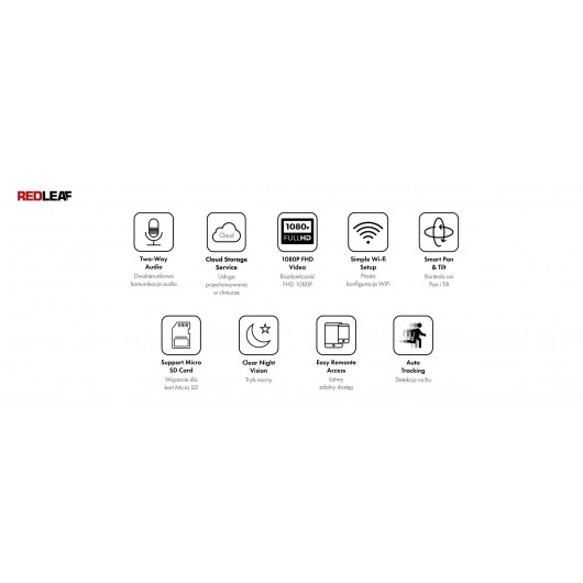 Kamera WiFi do monitoringu domu Redleaf IP Home Cam 100