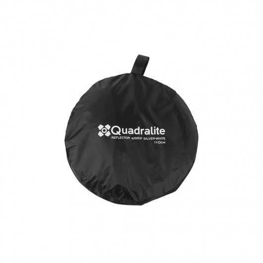 Quadralite Blenda z uchwytem srebrno-biała 60 cm
