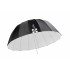 Quadralite Deep Space 105 silver parabolic umbrella