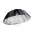 Quadralite Deep Space 130 silver parabolic umbrella