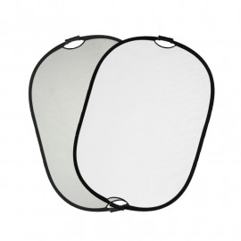 Quadralite Blenda z uchwytem srebrno-biała 90x120 cm