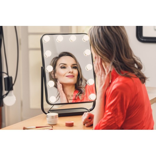 Lustro do makijażu Humanas HS-HM01 z oświetleniem LED - białe