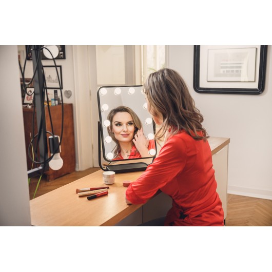 Lustro do makijażu Humanas HS-HM01 z oświetleniem LED - białe