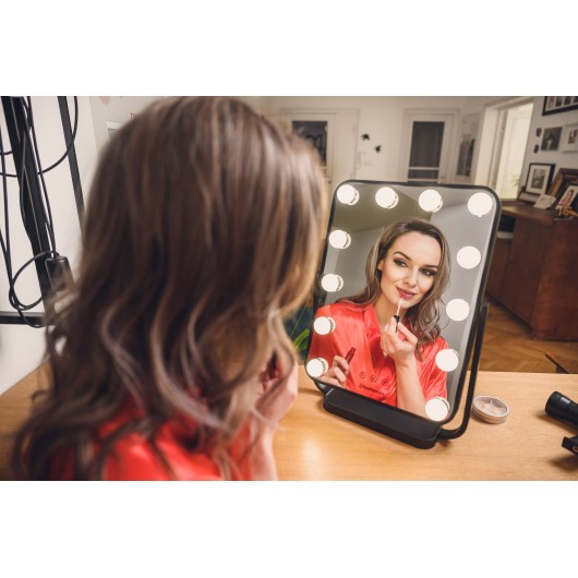 Lustro do makijażu Humanas HS-HM01 z oświetleniem LED - białe