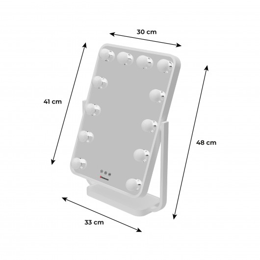 Lustro do makijażu Humanas HS-HM01 z oświetleniem LED - białe