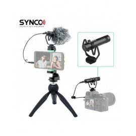 Synco M1P mikrofon nakamerowy + mini statyw + uchwyt mobilny