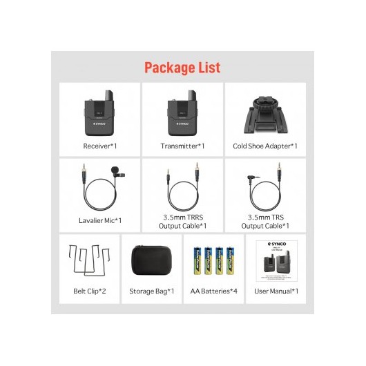 Synco T1 bezprzewodowy system mikrofonowy UHF - 1 odbiornik