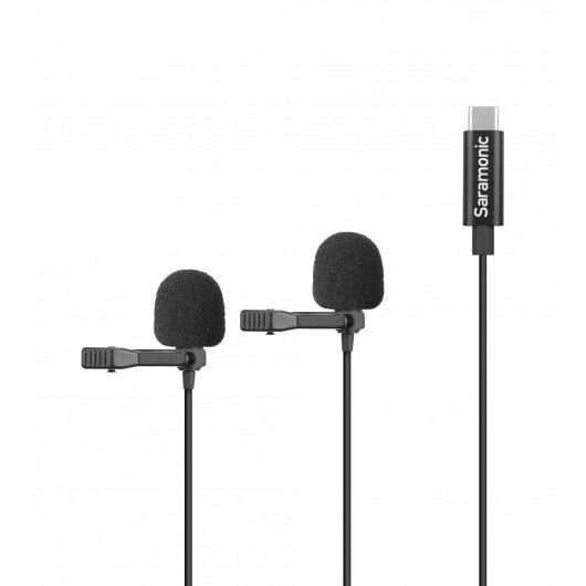 Zestaw dwóch mikrofonów krawatowych Saramonic LavMicro U3C ze złączem USB-C