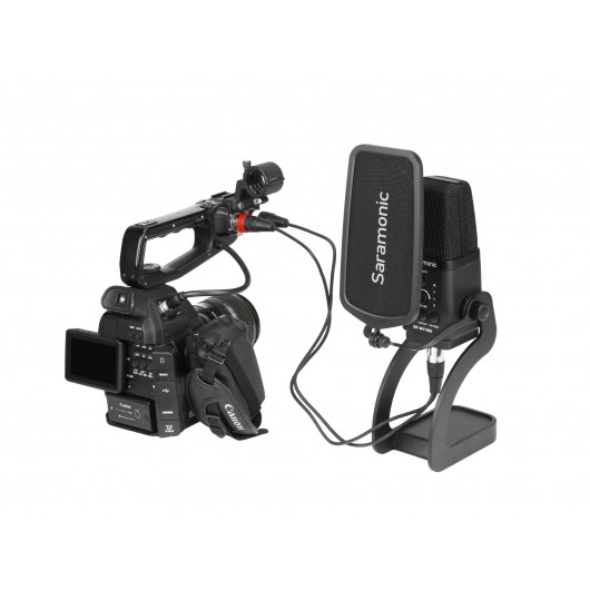 Mikrofon pojemnościowy Saramonic SR-MV7000 ze złączem USB/XLR do podastów