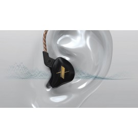 Słuchawki douszne KZ EDX - przewodowe, czarne 2