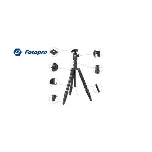 Statyw Fotopro X-go Gecko z głowicą kulową FPH-42Q - szary