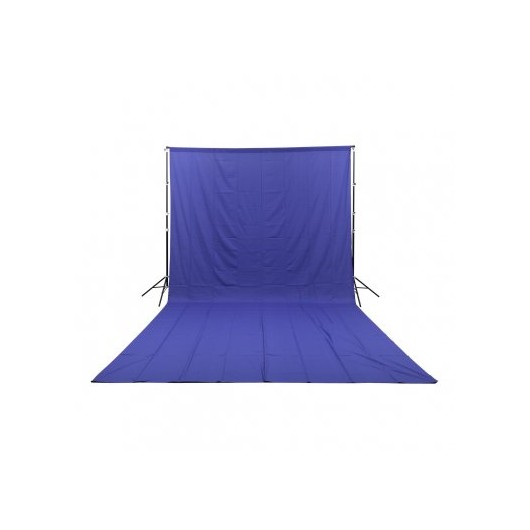 GlareOne Niebieskie tło materiałowe Blue Screen Backdrop 3x6