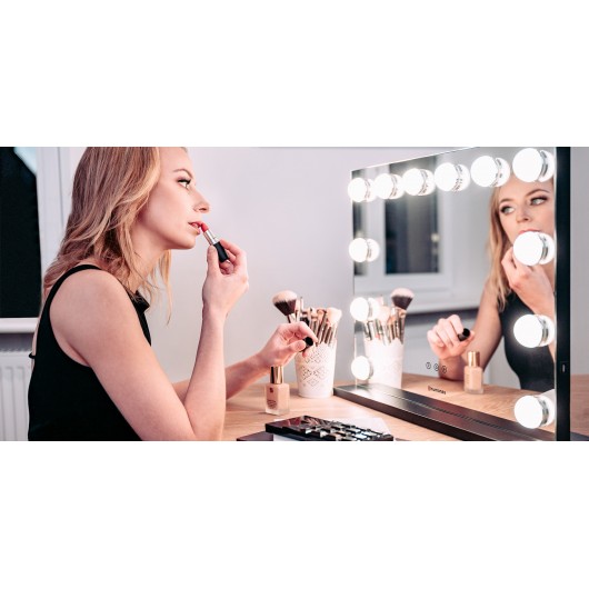 Lustro do makijażu Humanas HS-HM02 z oświetleniem LED - czarne