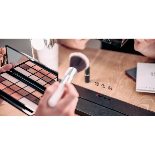 Lustro do makijażu Humanas HS-HM02 z oświetleniem LED - czarne