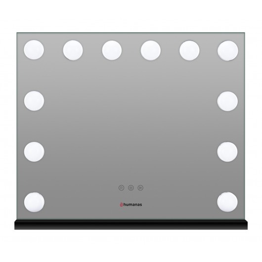Lustro do makijażu Humanas HS-HM02 z oświetleniem LED - czarne