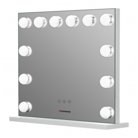 Lustro do makijażu Humanas HS-HM02 z oświetleniem LED - białe
