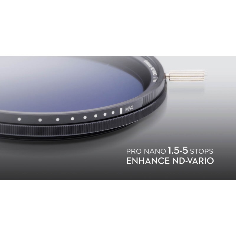 NiSi Pro Nano Enhance ND-VARIO 3-32 (1.5-5 stops) Filtr Regulowany - 67mm