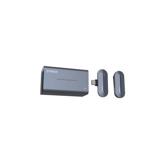 Synco P1T bezprzewodowy system mikrofonowy USB-C, 1 nadajnik, 1 odbiornik, grey-blue