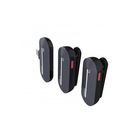 Synco P2T bezprzewodowy system mikrofonowy USB-C, 2 nadajniki, 1 odbiornik, grey-blue