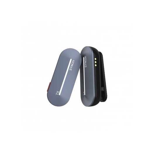 Synco P2T bezprzewodowy system mikrofonowy USB-C, 2 nadajniki, 1 odbiornik, grey-blue
