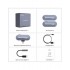 Synco P2L bezprzewodowy system mikrofonowy Lighting, 2 nadajniki, 1 odbiornik, grey-blue