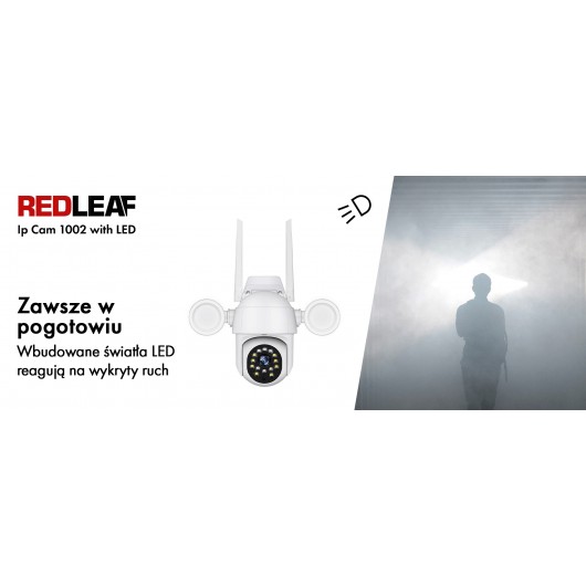 Kamera WiFi do monitoringu Redleaf IP Cam 1002 z lampą LED
