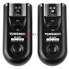 Zestaw dwóch wyzwalaczy radiowych Yongnuo RF603N II z kablem N1 do Nikon
