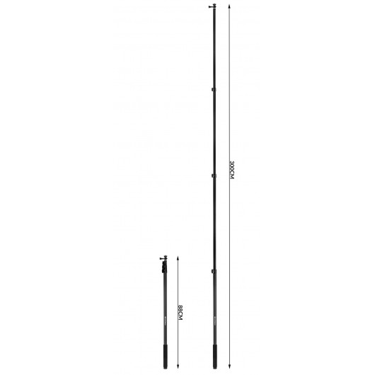 Ramię teleskopowe Superbee GEP300 do kamer sportowych, smartfonów i aparatów - 300 cm