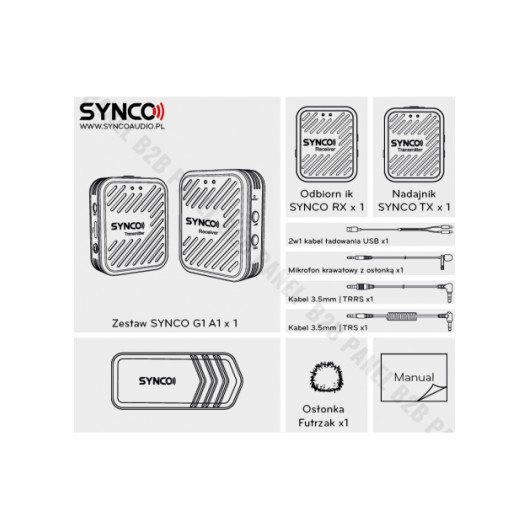 Synco G1 A1 bezprzewodowy system mikrofonowy 2,4 GHz
