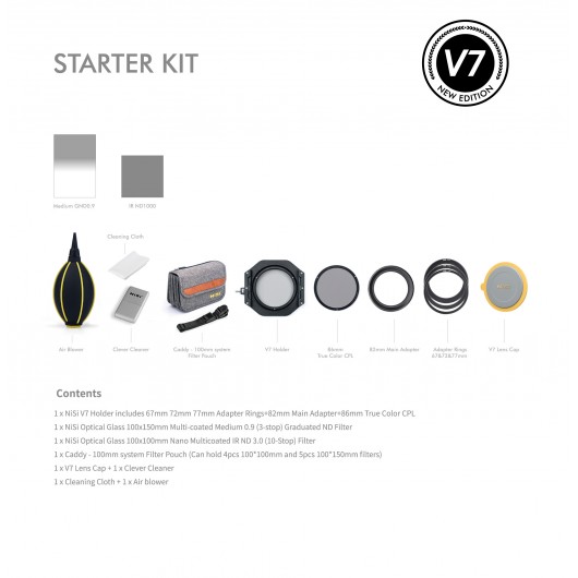 NiSi 100mm V7 Starter kit – Zestaw Filtrowy