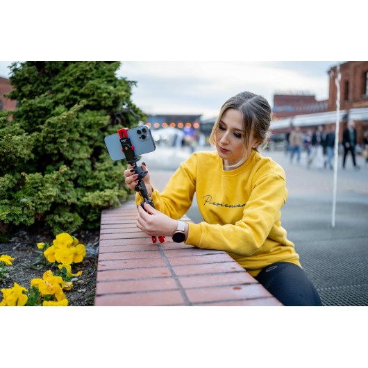 Statyw Fotopro SY-610 + MH-8S + SJ-86 - czarno-czerwony