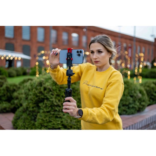 Statyw Fotopro SY-610 + MH-8S + SJ-86 - czarno-czerwony