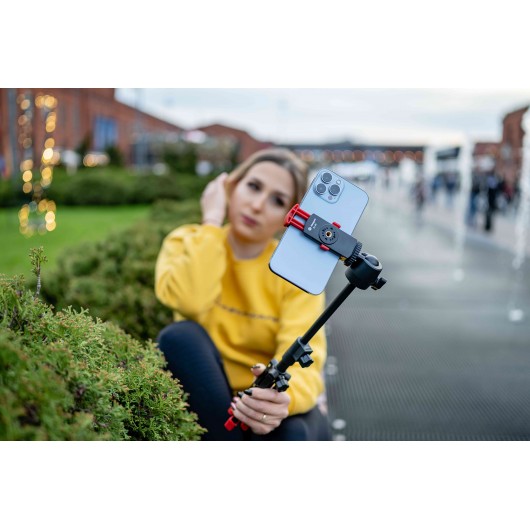 Statyw Fotopro SY-610 + MH-8S + SJ-86 - czarno-czerwony