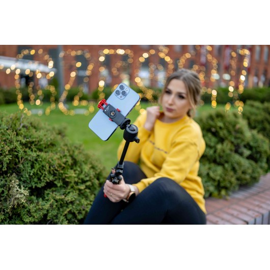 Statyw Fotopro SY-610 + MH-8S + SJ-86 - czarno-czerwony