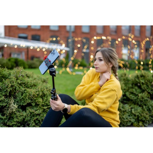 Statyw Fotopro SY-610 + MH-8S + SJ-86 - czarno-czerwony