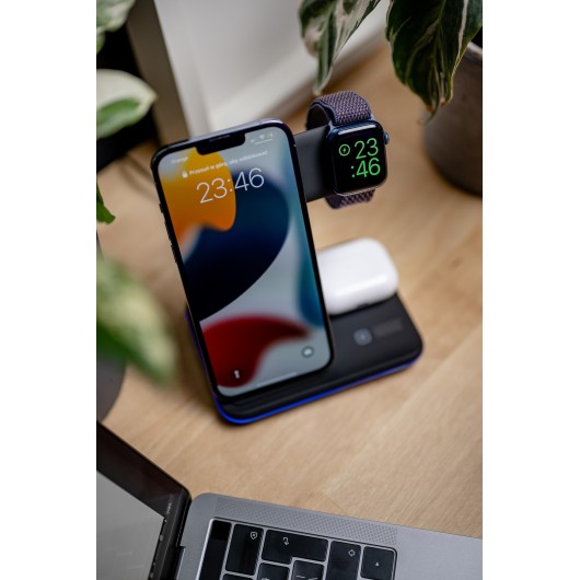 Ładowarka indukcyjna Newell induOne N-GY-Z5A do 3 urządzeń mobilnych - czarna