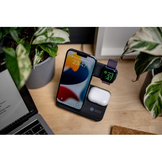 Ładowarka indukcyjna Newell induOne N-GY-Z5A do 3 urządzeń mobilnych - czarna